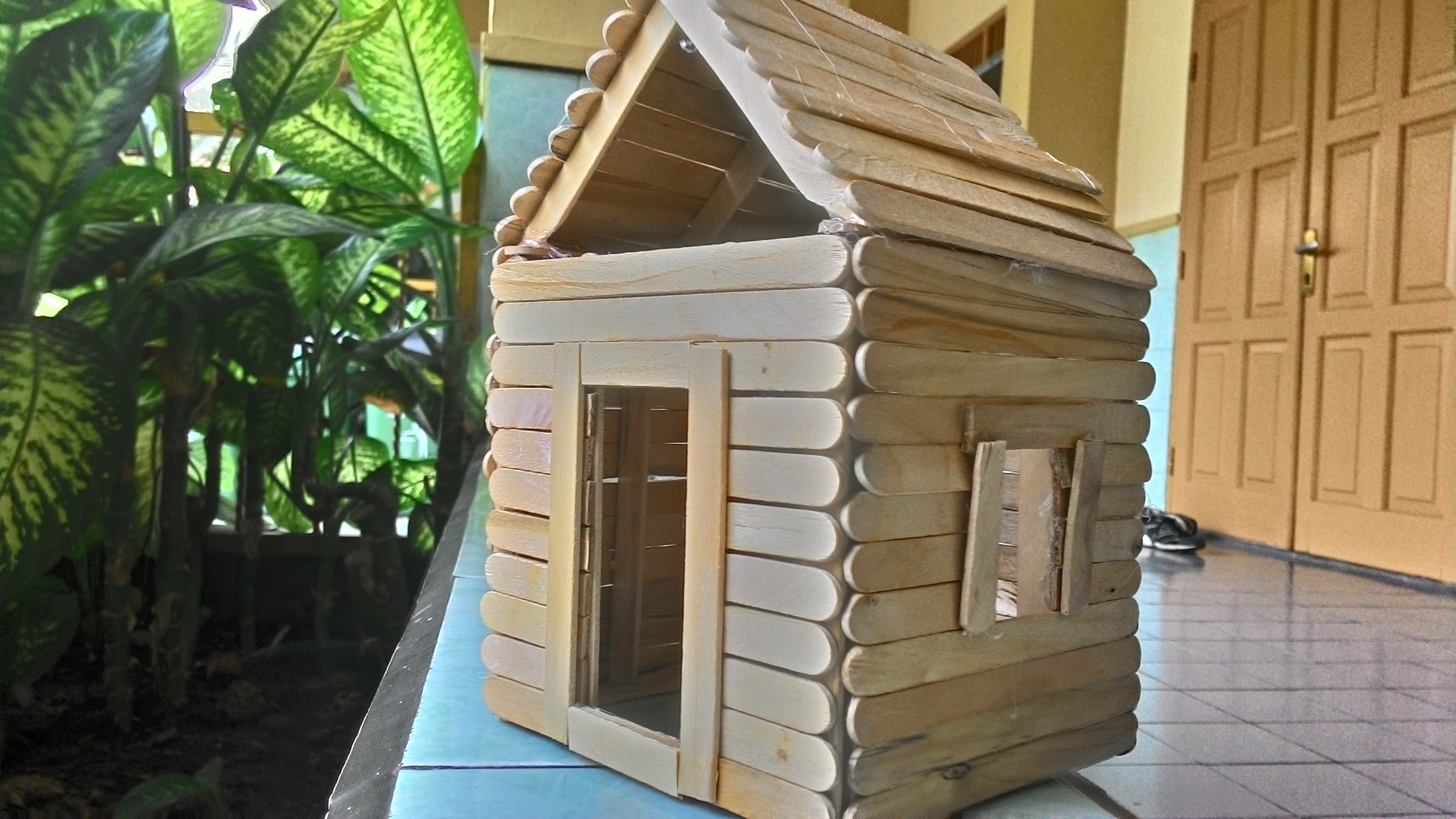 Miniatur Rumah Rumahan Dari Stik Es Krim Thimoty Kristanto
